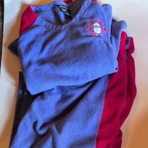 No Boundaries Purple and Red Pajama Set